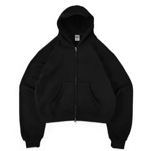 Mobius 380GSM Zip-Up Hoodie Black — product photo