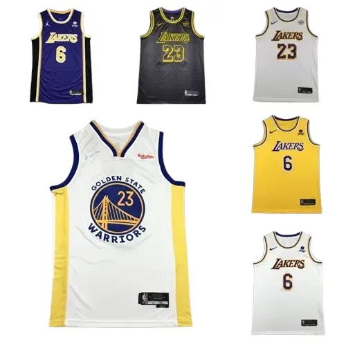 NBA Lakers and Warriors Basketball Jerseys — product photo