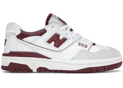 New Balance 550 Sea Salt Burgundy — product photo