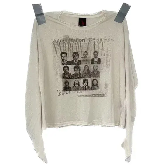 noEmosen White Wanted Poster Print Long Sleeve — product photo