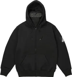Palace Facemask Zip-Up Hoodie Black — product photo