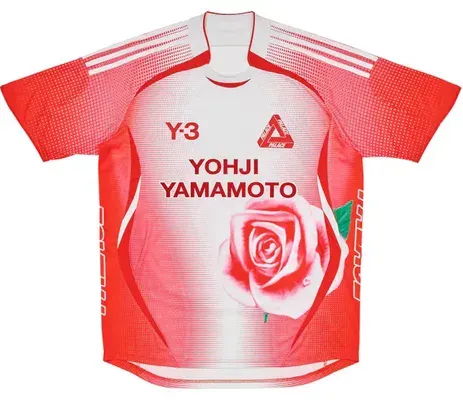 Palace Y-3 Football Jersey White/Red — product photo