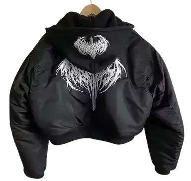 Playboi Carti Narcissist Cropped Bomber Jacket — product photo