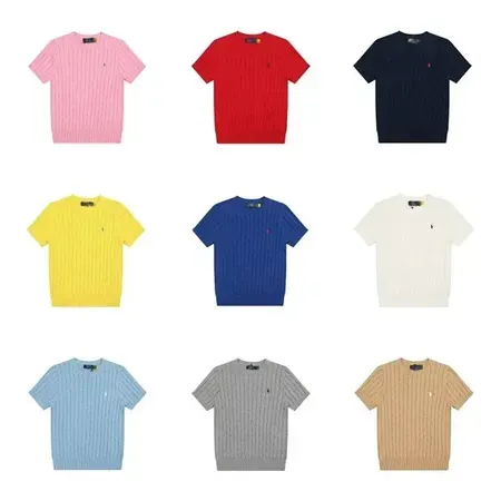Polo Ralph Lauren Womens Cable Knit Short Sleeve Shirt (16 Variants) — product photo