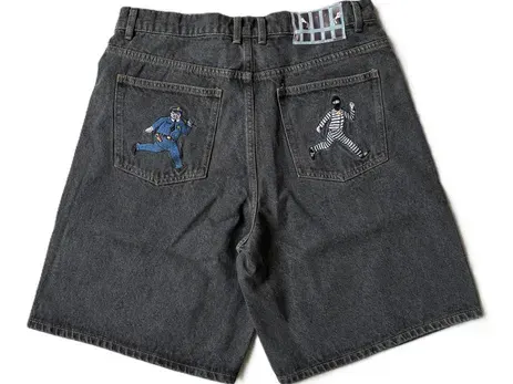 Poser Cop and Robber Denim Shorts — product photo
