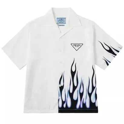 Prada Blue Flame Short Sleeved Shirt — product photo