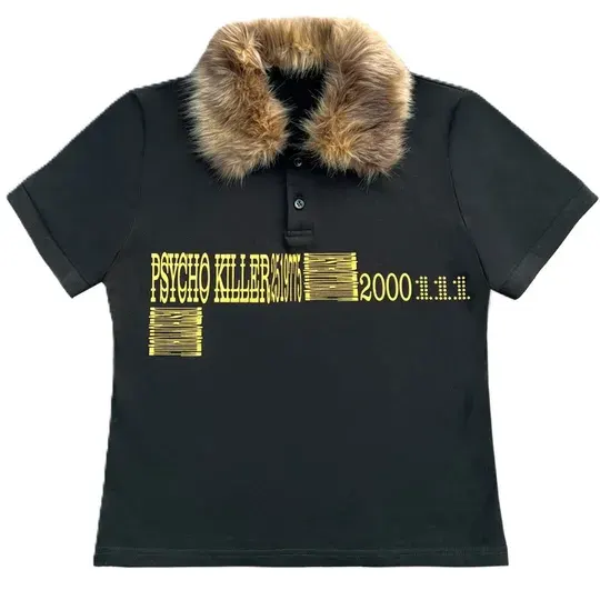 PSYCHOKILLER Fur Collar Polo — product photo