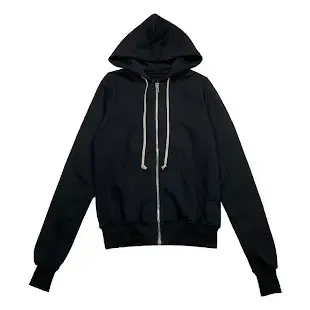 Rick Owens DRKSHDW Black Jason Zip-Up Hoodie — product photo