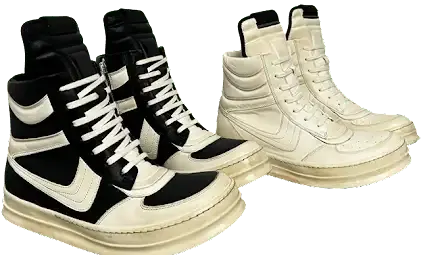 Rick Owens Sun Faded Geobasket High Top Sneakers — product photo