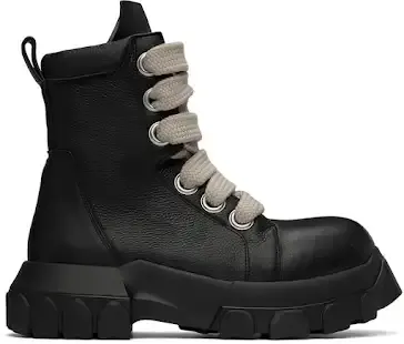 Rick Owens Jumbo Lace Bozo Tractor Boots — product photo