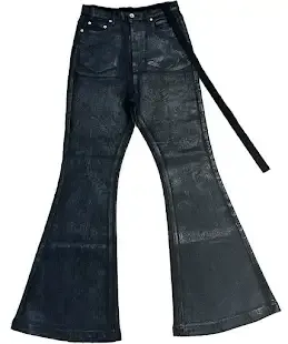 Rick Owens Waxed Flared Jeans — product photo