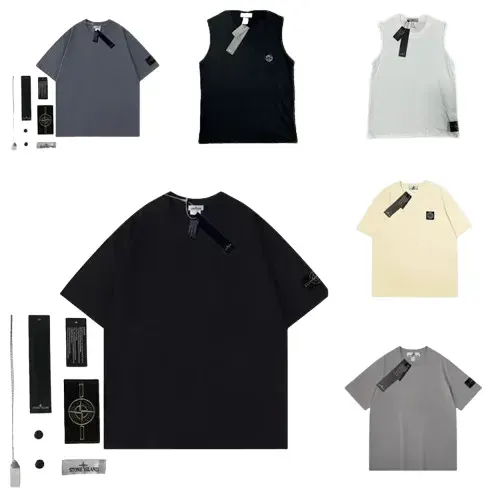 Stone Island Basic Logo Patch Tees — product photo