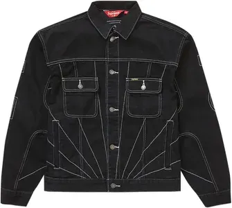 Supreme Radial Embroidered Denim Trucker Jacket — product photo
