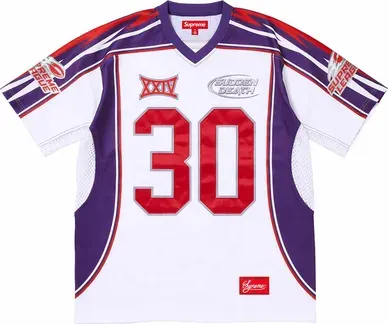 Supreme Sudden Death Football Jersey White — product photo
