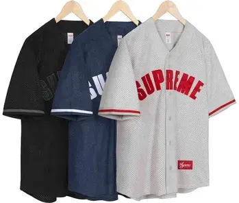 Supreme Ultrasuede Mesh Baseball Jersey — product photo