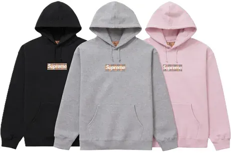 Supreme x Burberry Box Logo Hoodies — product photo