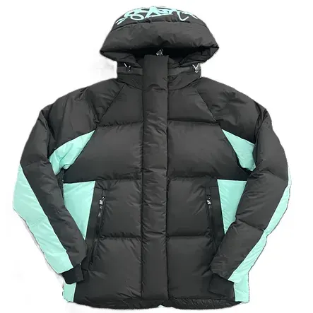Syna World Down Puffer Jacket Black/Blue — product photo