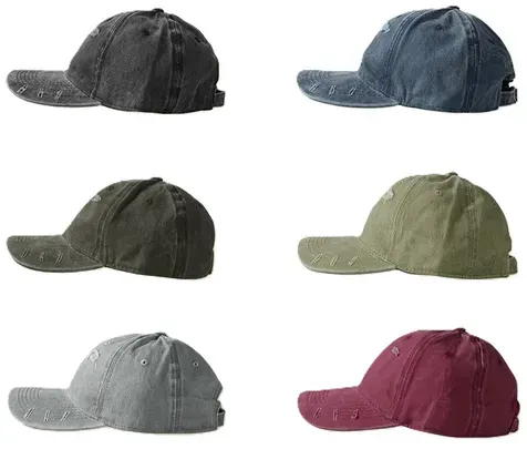 Unbranded Blank Distressed Caps (5 Variants) — product photo