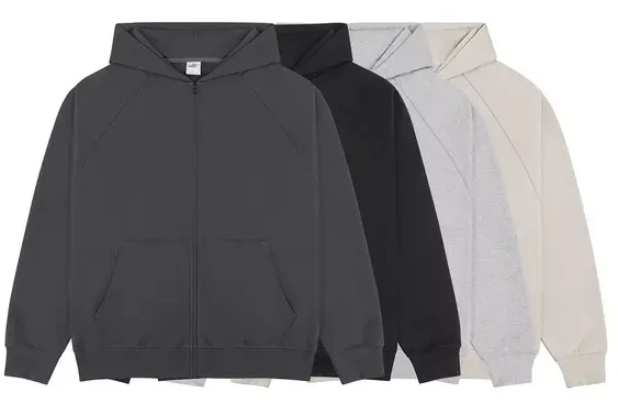 Unbranded Blank Zip-Up Hoodies #1 — product photo