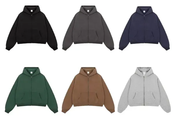 Unbranded Boxy Fit Zip Up Hoodies — product photo