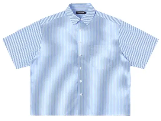 Union Kingdom Boxy Fit Button Up Shirt Light Blue — product photo