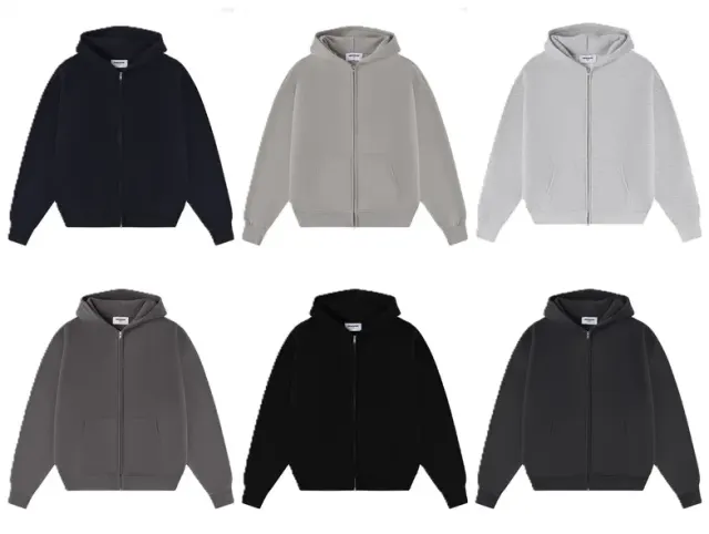 Union Kingdom Oversized Blank Zip-Up Hoodies (10 Variants) — product photo