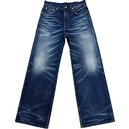 WANNA LAB Dark Blue Washed Jeans — product photo