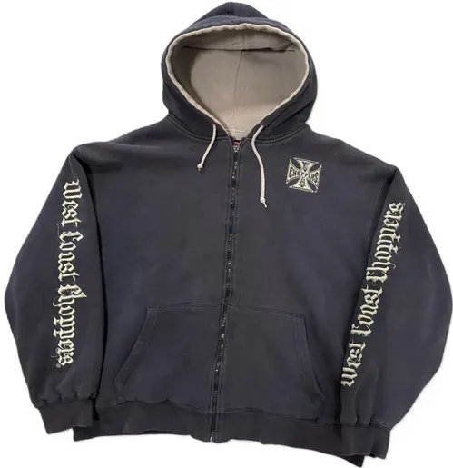 West Coast Choppers Purple Zip-Up Hoodie — product photo