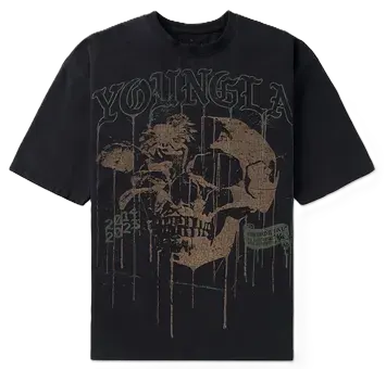 YoungLA Floral Skull Tees (6 Variants) — product photo