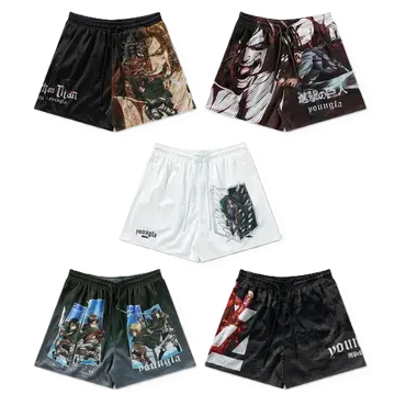 YoungLA x Attack On Titan Mesh Shorts — product photo